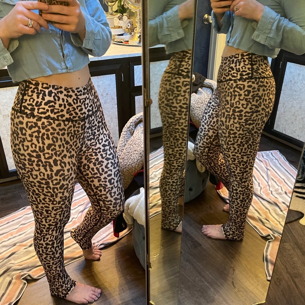 Cheetah spandex leggings high waisted